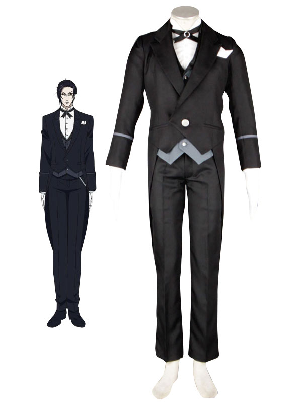 Black Butler Kuroshitsuji Claude Faustus Butler Uniform Suit Cosplay Costume